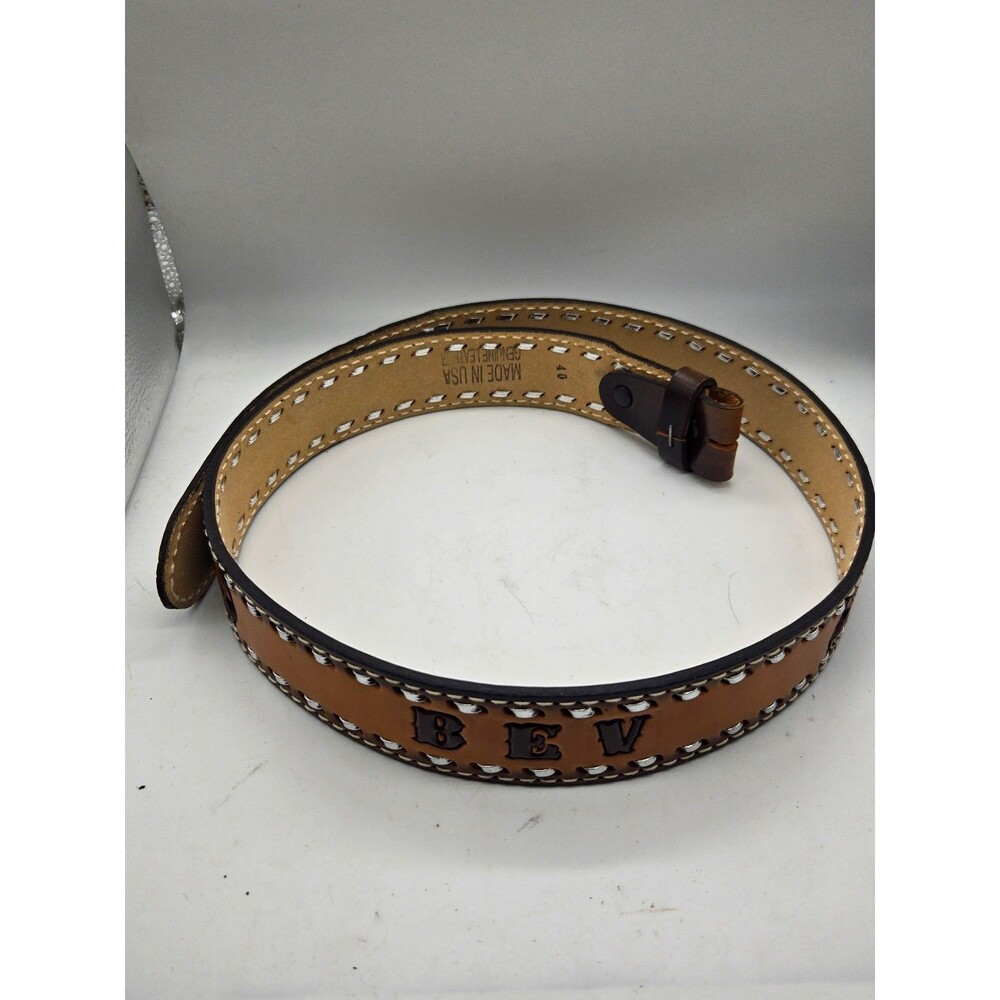 Circle G Leather Belt Engraved Bev (LG-11)
